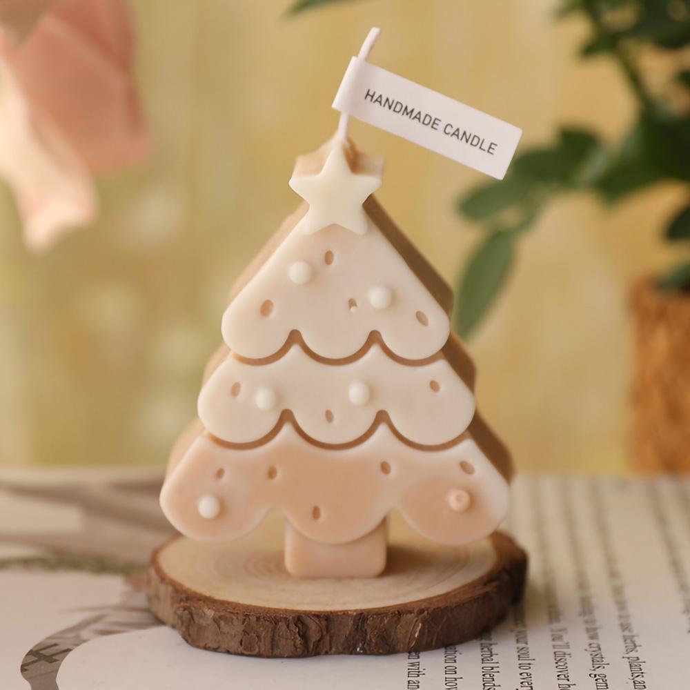 Christmas Tree Scented Candle Christmas Birthday Party Souvenir Aromatherapy Candle Home Decor Room Decor Table Decor 8.2x6.7cm