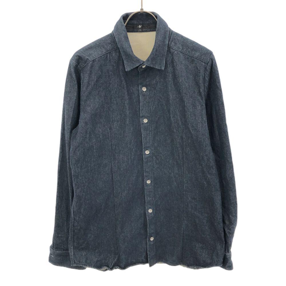 

NO ID Рубашка джинсовая мужская с длинным рукавом, обработка против сминаемости, б/у