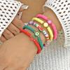 Bohemian Cute Sweet Fruit Charm Bracelets For Women Watermelon Strawberry Lemon Soft Clay Pottery Beaded Bangles Party Jewelry