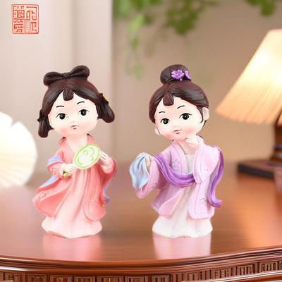 Chinesischer Hanfu-Stil Mädchenhafte Herzfigur - Desktop-Ornament & Geschenk