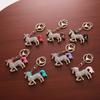 Colorful Horse KeyChain Metal HandBag Pendant Decorative Horse Pendant Keychain  New Year Gift