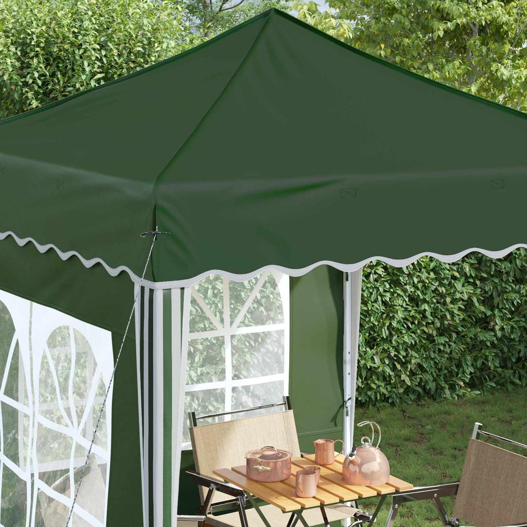 Pop up Party Tent 195 x 195 x 245 cm Green Oxford Fabric