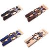 Y Shape Vintage Leather Braces Suspenders Elastic Braces Trouser Straps Belt Adjustable Strap Clip