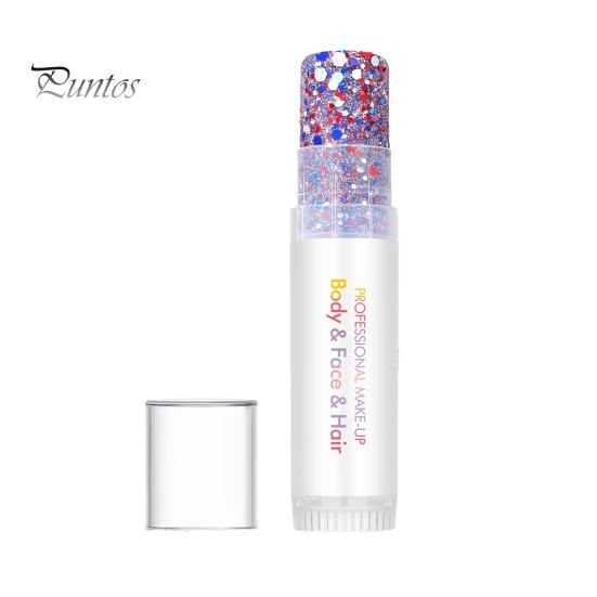 Independence Day Glitter 15G Patriotic Red White Blue Stick, 4th of July Makeup Accessories for Memorial Body Women Kids, Waterproof Sparkling A
