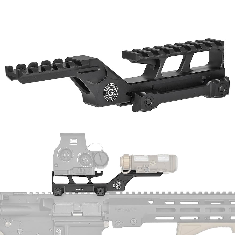 Ryohin Buhin Evolution Gear GBRS Group HYDRA V2 2.91-inch Super High Mount Riser Replica, Hard Anodized Black, 20mm Rail Type, 068 Aluminum Alloy