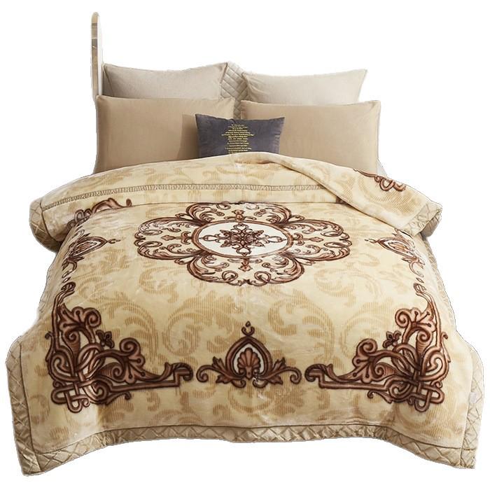 Doppellagige verdickte Raschel-Winterdecke - Ultraweiche Decke für Haushalt & Hochzeitsgeschenk