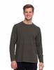 Men's Long Sleeve Round Neck Cotton T-Shirt MORAJ XL KHAKI