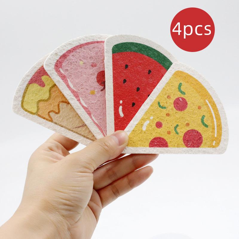 

4 шт. Креативная губка для мытья посуды Бытовая кухонная губка для чистки ванной