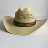 Straw Cowboy Hat Wide Brim Bull-Hide Bangora Women  Pasture Straw Hat Cowboy Comfort Band Solid Summer  Sombrero