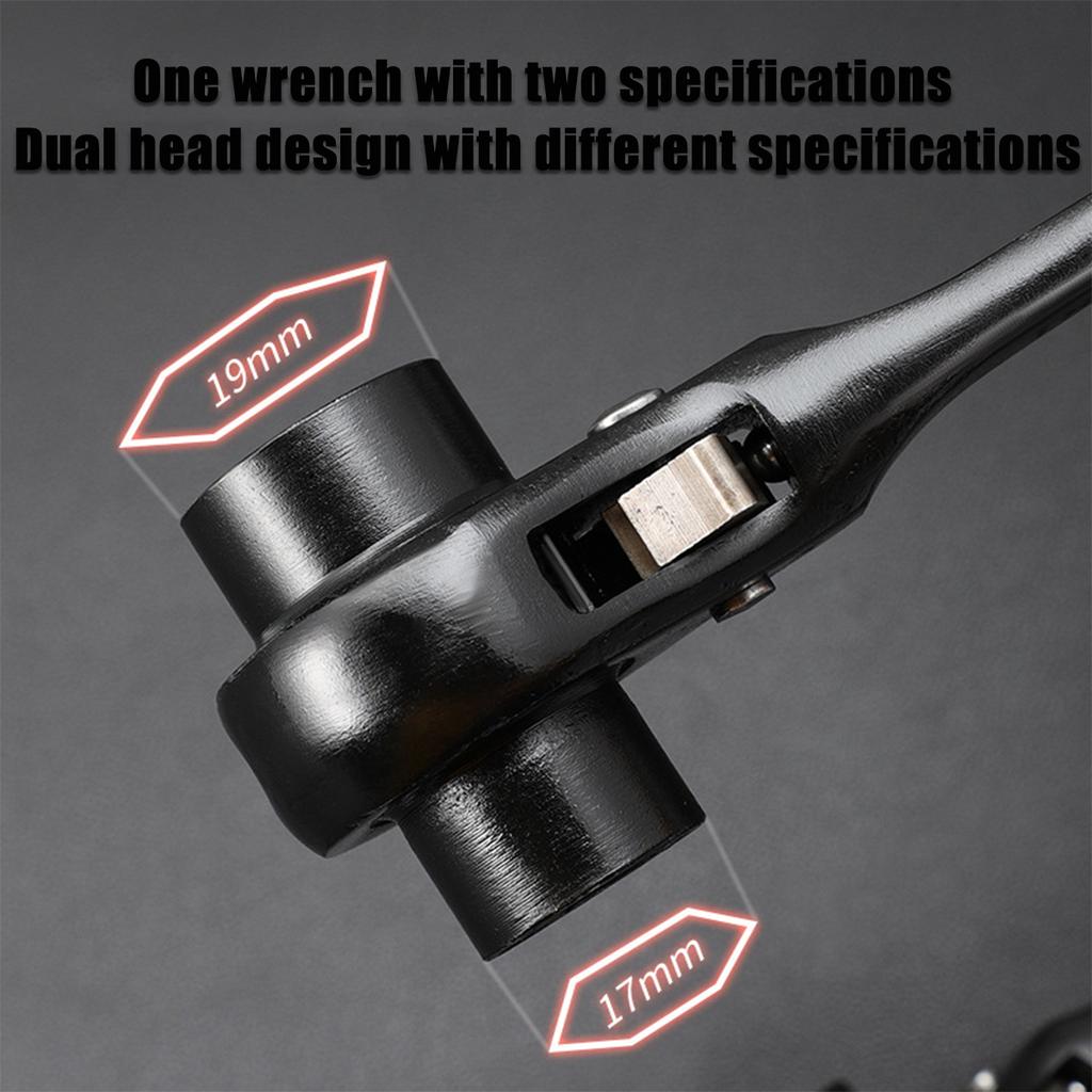 Car Repair Tire Pry Bar Temporary Hammer Replacement Multi-functional Ratchet Wrench for Automotive, Demolition, Nail Puller