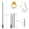 Loft Ladder Pull Hook Kit with Aluminum Spliced Rod and Stainless Steel Hook for Stable and Efficient Loft Use