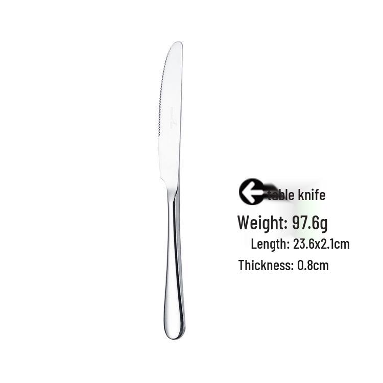 Stainless Steel Cutlery Set: Knife, Fork & Spoon - High-Grade Tableware for Hotels