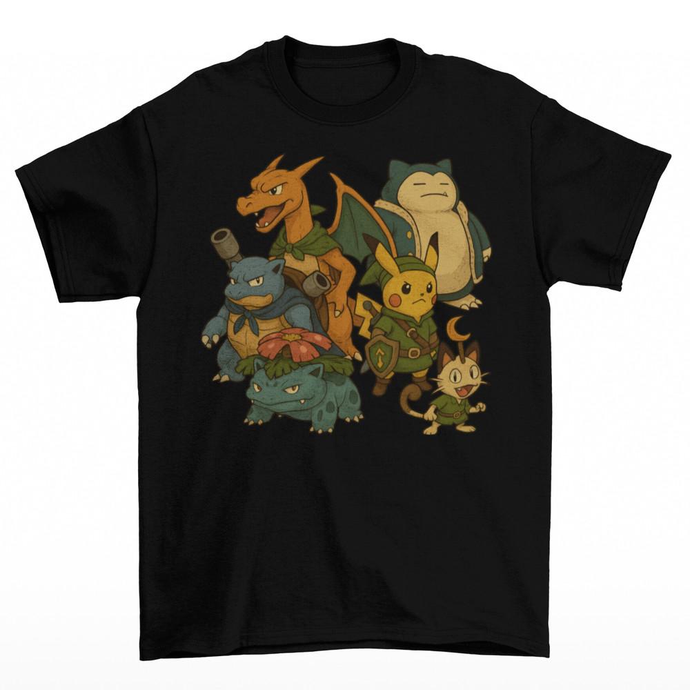 

Legend of Pikachu T-Shirt Unisex Adult Funny Sizes Charizard Link Zelda Fairy L