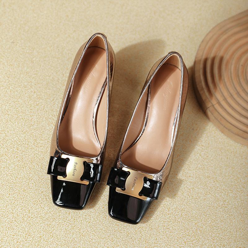 

Color matching high heels women s stilettos are fashionable and sexy 2025 new fairy style women s shoes square head light mouth small heel single sho 40