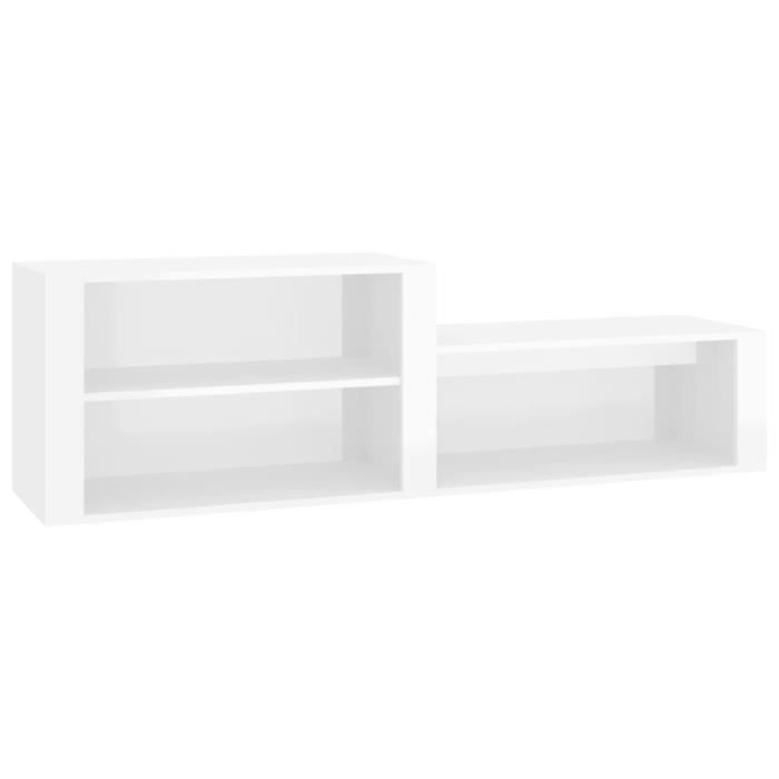 816914 vidaXL Shoe Cabinet High Gloss White 150x35x45 Cm Engineered Wood