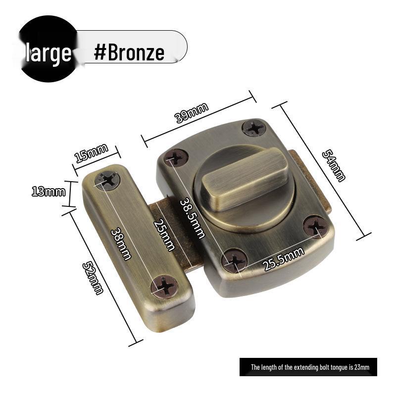 Home Bedroom Anti-theft Rotating Door Knob Bolt - Hole-Free, Fits Left/Right Hinges