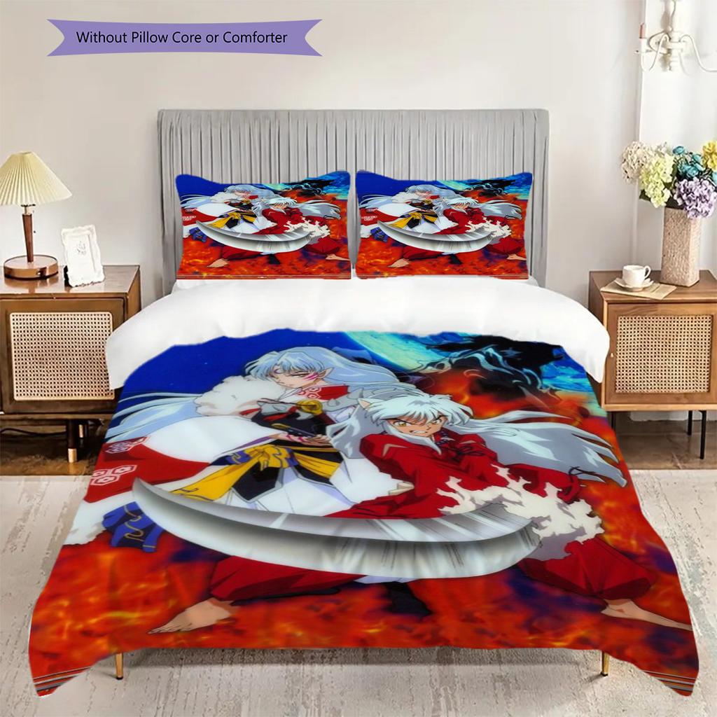Fantasy Anime Collage Art Bedding (1 * duvet cover + 2 * pillowcase, without core) 2D Flat Duvet cover and pillowcase Bedding set Soft and comfortable