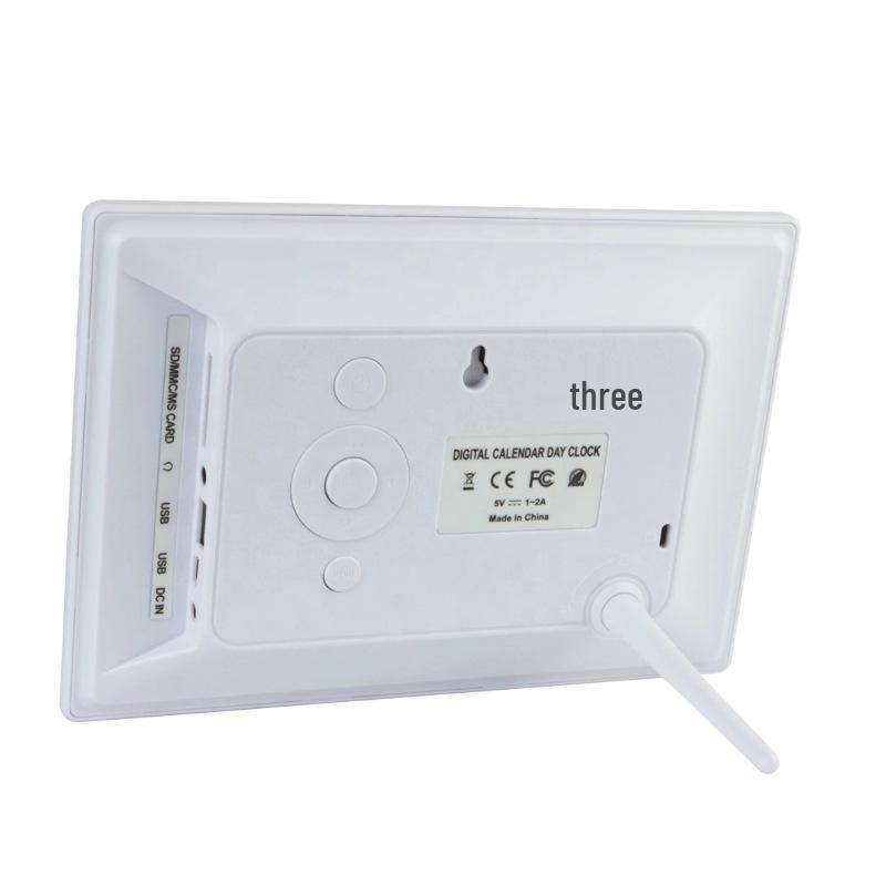 7-Inch HD Digital Photo Frame and Clock with Large Font Calendar IPS Screen