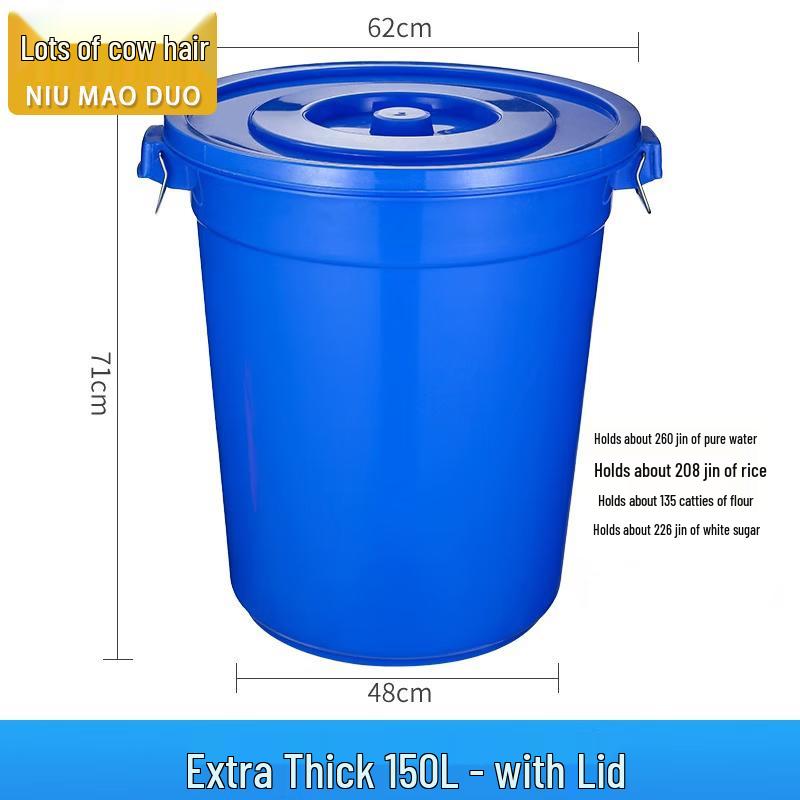 Heavy-Duty Plastic Household Storage Barrel