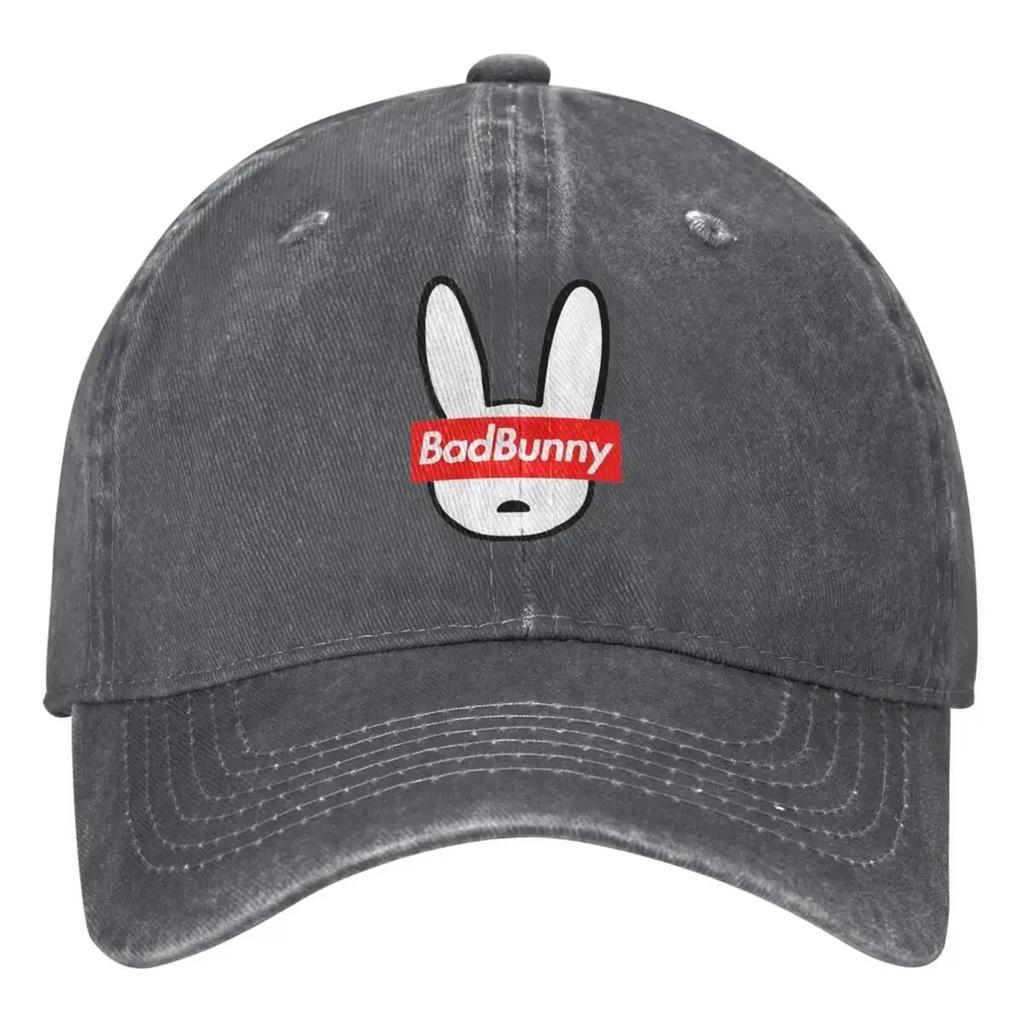 Bad Bunny Baseball Cap Singer Running Hippie Y2k Cool Trucker Dad Hat Couple Women Vintage Sunshade Baseball Caps