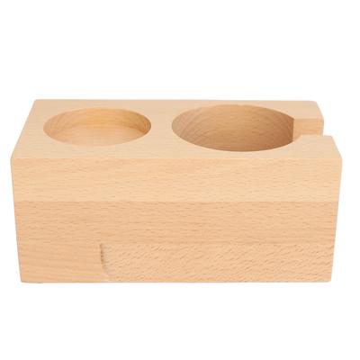 Wooden Coffee Tamper Station Stable Prevent Slip Coffee Tamper Holder Base Tamping Station for Home