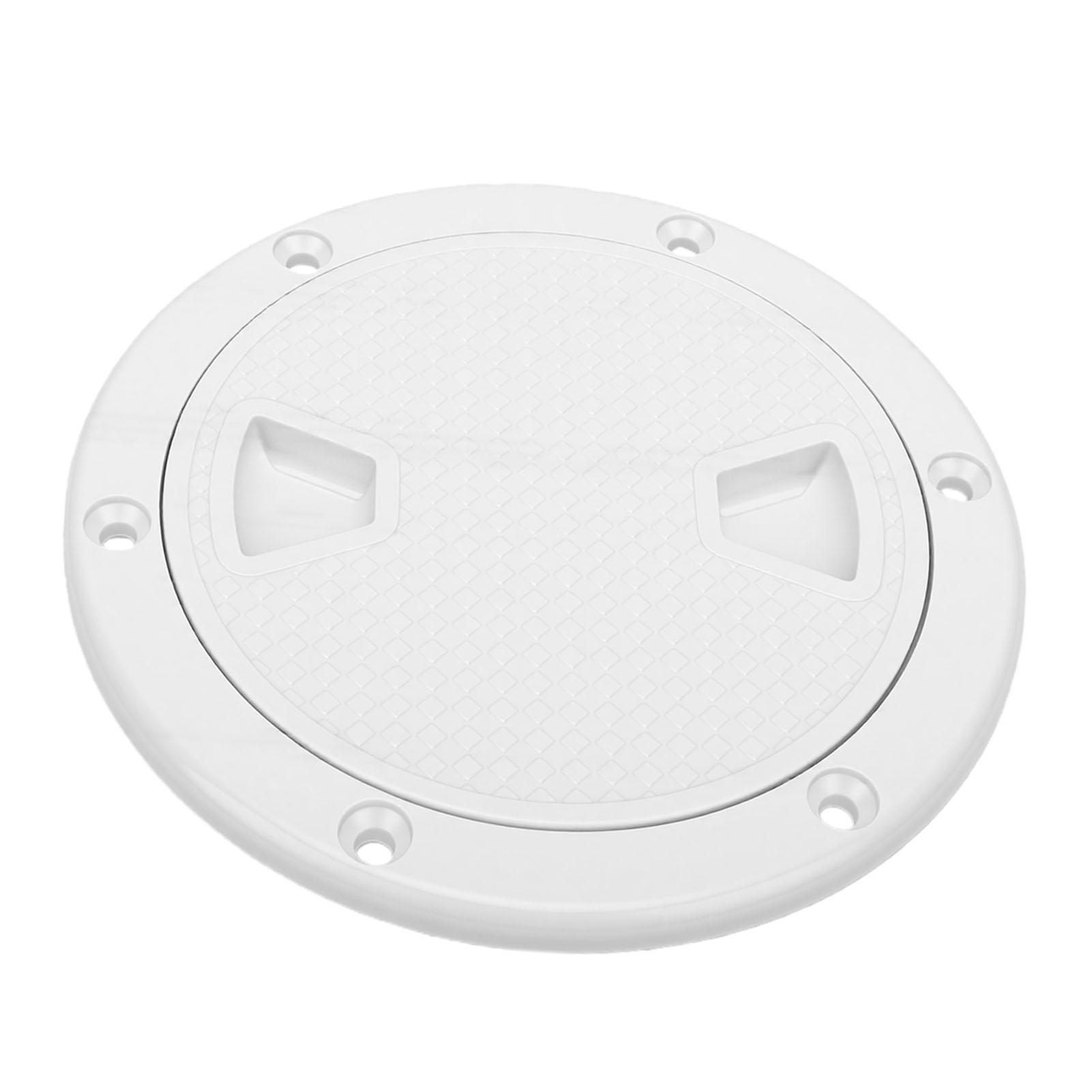 

2pcs 4 Inch Round Boat Hatch with Detachable Cover Anti Slip Inspection Deck Plate Hatch for Marine Boat Yacht Black білий