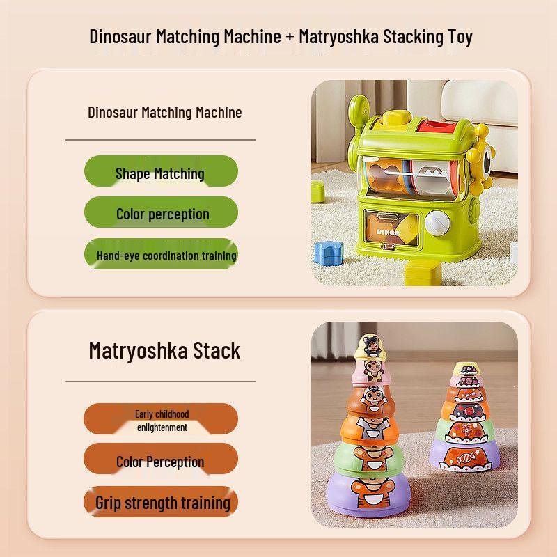 Dinosaur Shape Matching Game - Educational Toy for Infant Cognitive Development and Early Learning