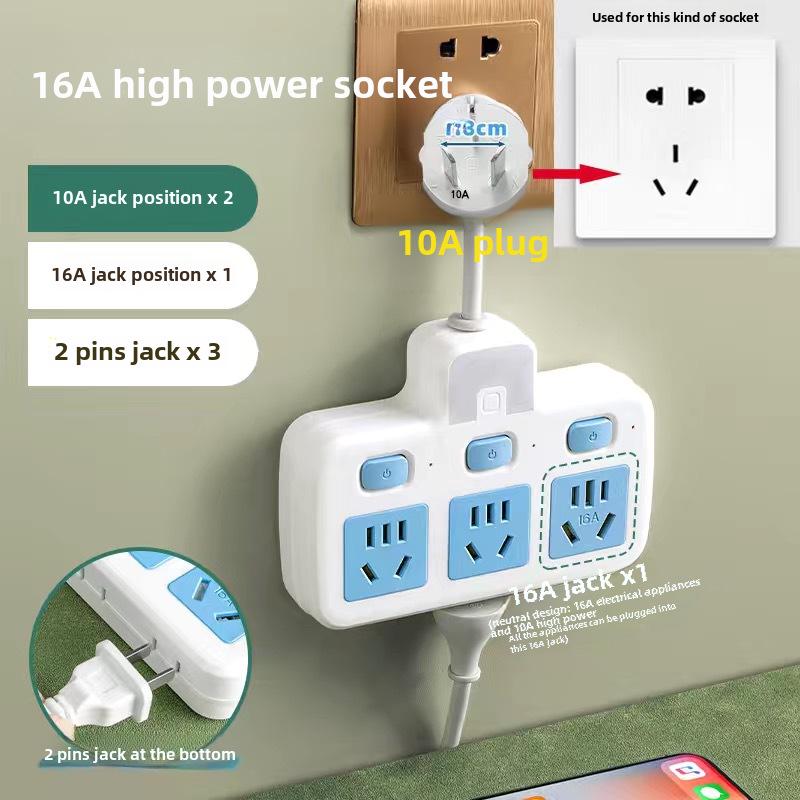 Multifunction USB Nightlight Power Strip with Wireless Multi-Switch and One-to-Many Conversion Sockets.