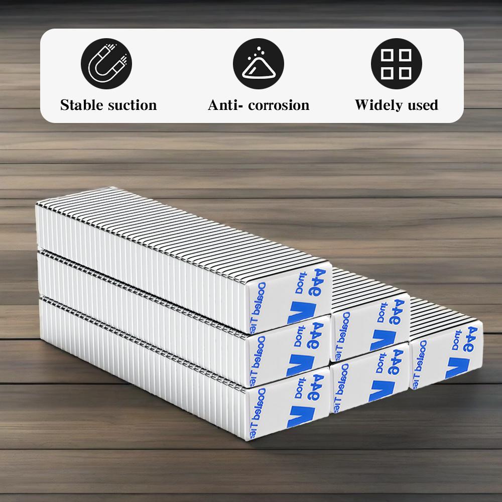 20x10x2mm Super Powerful Block Neodymium Magnet With double-sided adhesive Magnet N35 Strong Permanent Magnetic imanes