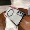 Case for Samsung Galaxy S20,S20 FE Clear Magnetic Casing Electroplated Lens Frame Phone Cover