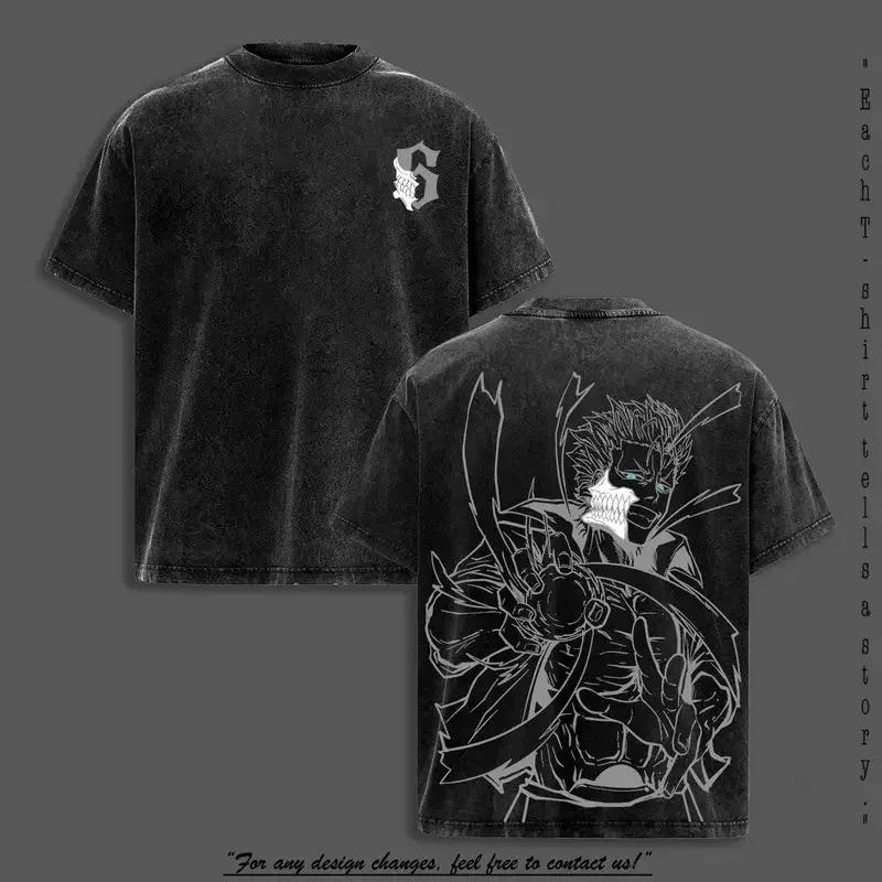 

Washed T-shirt BLEACH Grimmjow Jaegerjaques Graphic T Shirt Comfortable Oversized Unisex High Quality Hot Product Comfortable L