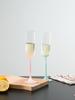 Multicolor Champagne Flute Tall Glass Light Drinking Glass Sparkling Wine Glass Glass Cup Sweet Wine Glass Housewarming Gif