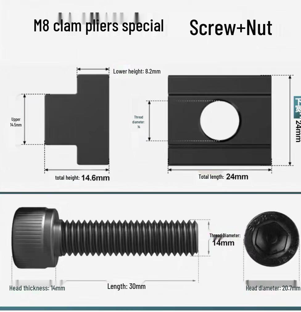 Heavy-Duty Flat-Jaw Pliers with Anti-Warping Vise & Positioning Device