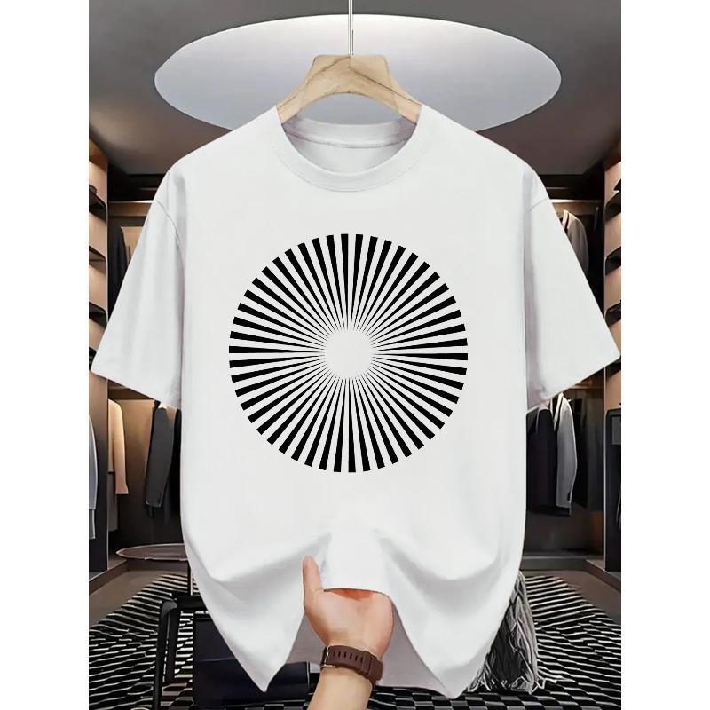 Taglia Europea Estate Uomo Moda Fantasia T-Shirt a Maniche Corte Stampa Lettere