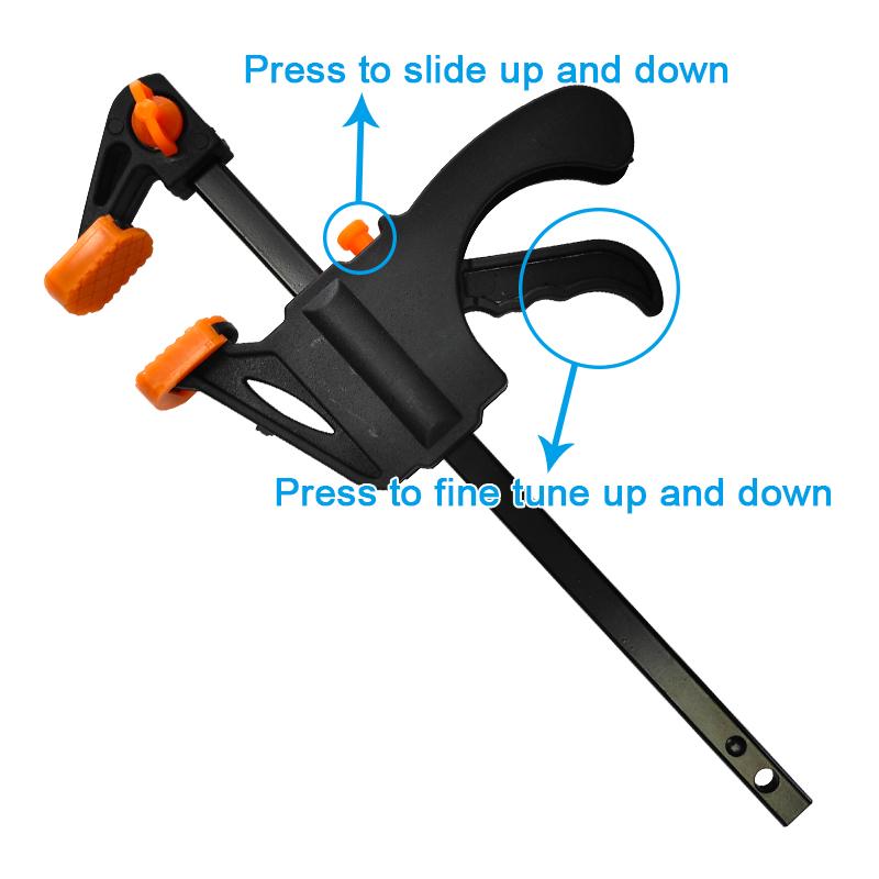 2pc 4 Inch Woodworking F-clip Nylon Quick Woodworking Clip Wooden Board Clip Metal Fixing Clip Tool Clip