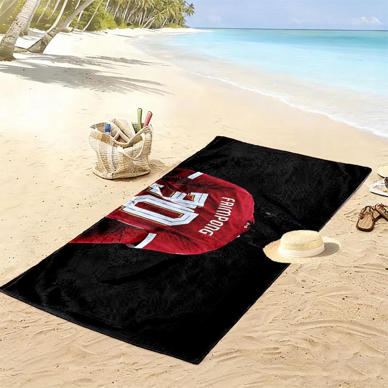 Jeremie Frimpong Print Beach Towel, Large Soft Quick Dry Towel for Beach Camping Swimming