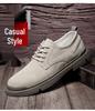Men's European-Style Casual Round Toe Leather Shoes, Versatile Outdoor Low-Top Design