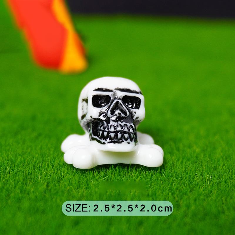 Creative Halloween Pumpkin Ghost Bat Ornaments Micro Landscape Miniature Figurines DIY Home Desktop Decoration Children Gifts