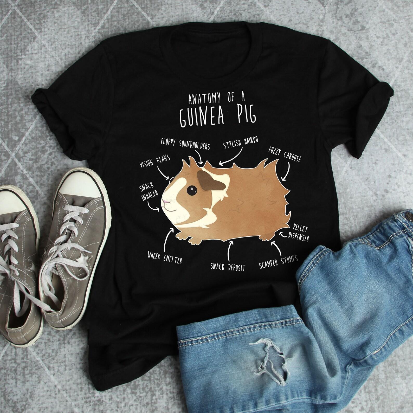 Funny Guinea Pig Shirt, , Abyssinian Guinea Pig Lover Gift, Cute Cavy T-shirt, Pet Cavies Tshirt, Rodent Anatomy Pocket Pet Mom Dad 160