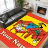 Crystal Velvet Rug Custom Name Text, Soft Non Slip Floor Mat Home DecorPippi Longstocking