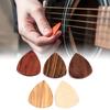 Guitar Picks Box Wooden Case Portable Holder Storage Container Solid Wood Accessories 1 Box with 5 Picks