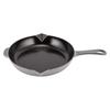 STAUB 26cm Enamel Frying Pan with Cast Iron Handle, Round, Graphite Gray, Induction Compatible, 1222618/40510-616-0