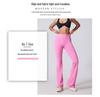 Peach High Waist Butt-Lifting Flare Yoga Pants for Women - Micro Flare, Skinny Fit, Long Length Fitness Pants
