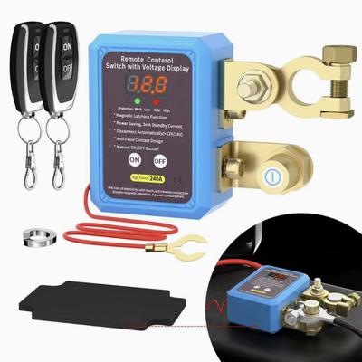 Battery Disconnect Power Switch 12V 240A Shut Off Cut Off Kill Switch With Remote Control Switch For Car Truck