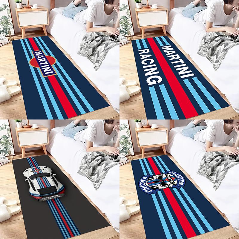 M-Martini Car Racing Motorcycle Carpet Garage Mat Racing Cool Moto Display Mat Anti-slip Home Decor Long Strip Customized Rug