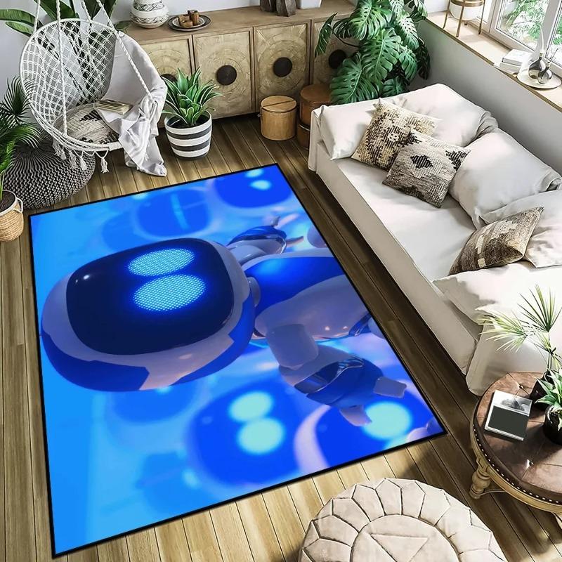 A-AstroS Bot Game Cute Carpet Cartoon Living Room Bedroom Bathroom Kitchen Entrance Door Mat Non-slip Washable Rug Home Decor