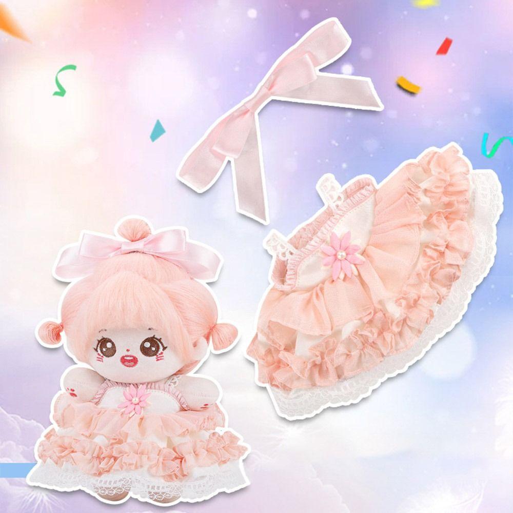 

Одяг для плюшевих ляльок ручної роботи 20 см Бавовняна лялька Пов язка на голову Капелюх Аксесуари Мила спідничка Подарунки на день народження Type B