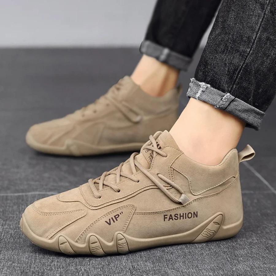 2025 Ankle Boots For Men Spring Man Casual Sneakers Non Slip Khaki Work Mens Shoe Short Boots Loafers Lace Up Zapatillas Hombre