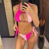 8 Colors Diamond Rhinestones Splicing Bikini Women Swimwear Female Swimsuit Two-pieces Bikini Set Bather Bathing Suit Swim
