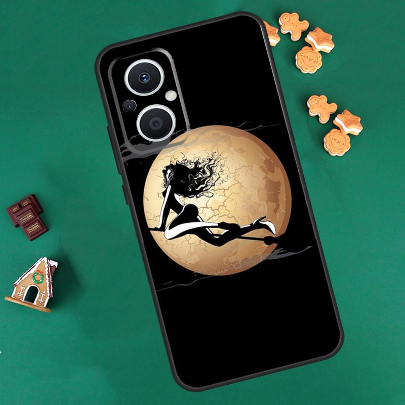 Witchcraft Halloween Cat Dark Case For OPPO Reno 14 F 13 12 11 10 Pro 8T 8 7 Lite Cover For OPPO Find X8 X6 X5 X9 Pro Coque